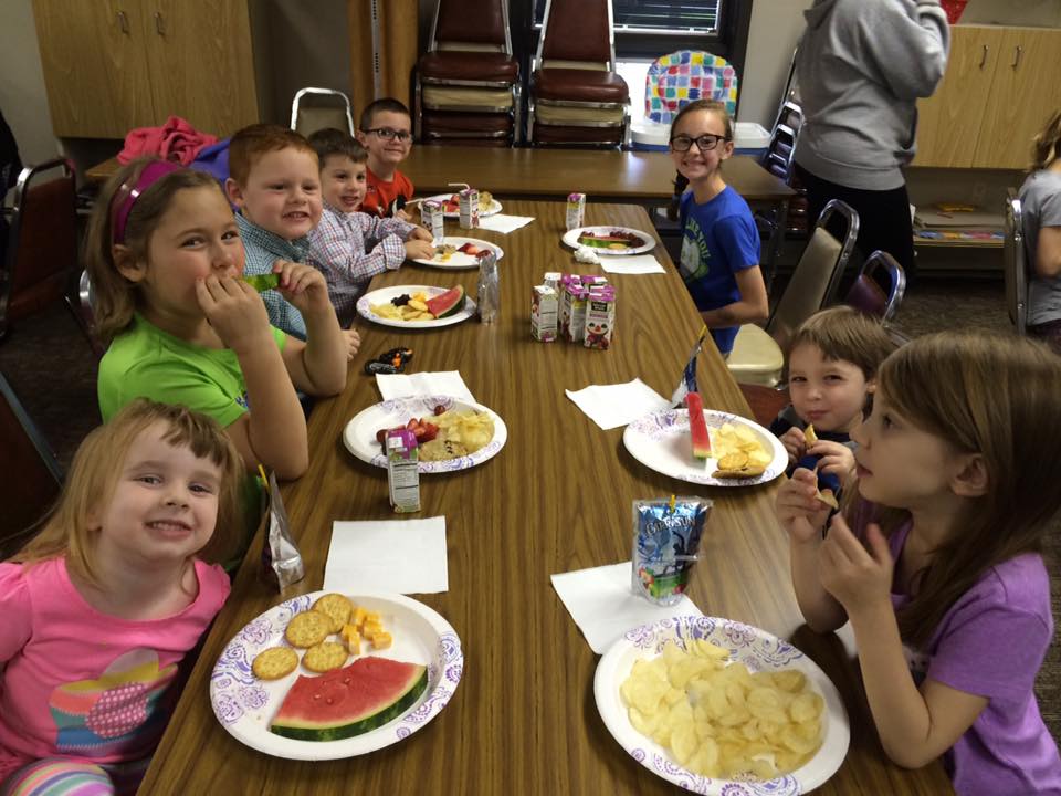 snack time at Sunday school